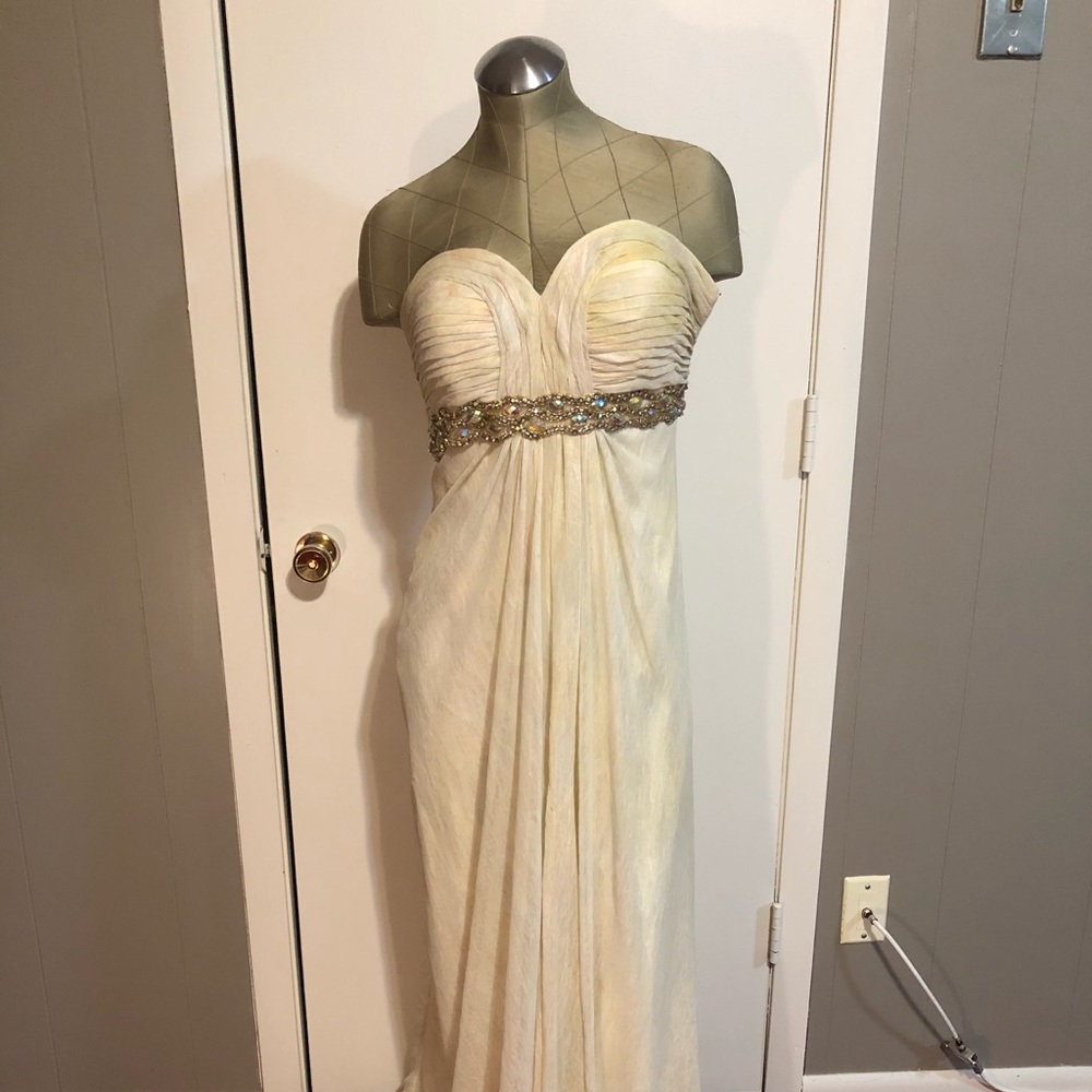 Ivory, pearl luminous formal gown, prom dress